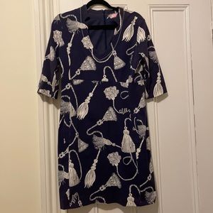 Lilly Pulitzer navy tassel dress